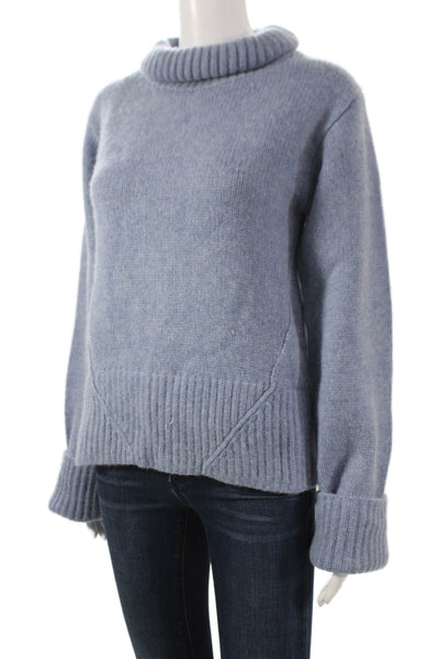 Khaite Women Pullover Cashmere Turtleneck Sweater Blue Size XS
