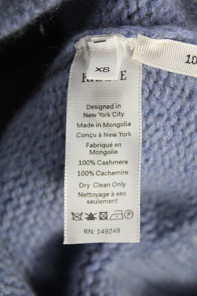 Khaite Women Pullover Cashmere Turtleneck Sweater Blue Size XS