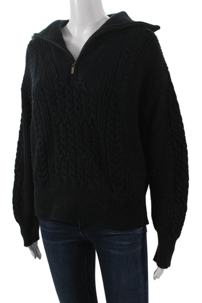 Nili Lotan For Target Women Collared Cotton Pullover Sweater Black Size XS