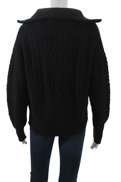 Nili Lotan For Target Women Collared Cotton Pullover Sweater Black Size XS