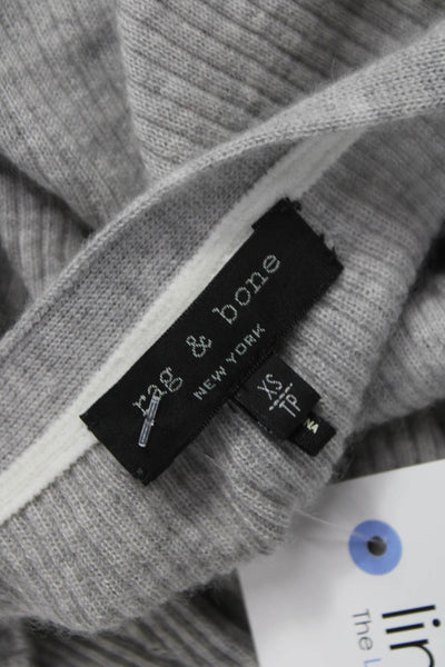 Rag & Bone Womens Cashmere V Neck Cardigan Gray Long Sleeve Size XS