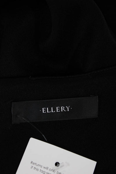 Ellery Womens Black Acetate Wrap Skirt Long Button Closure Size 2