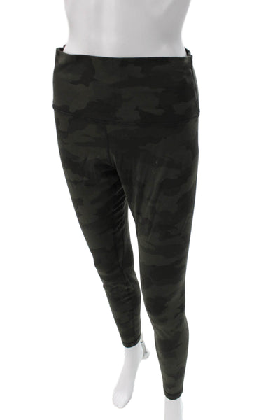 Lululemon Womens Ankle Leggings Multicolor Camouflage Polyester Blend Size 10