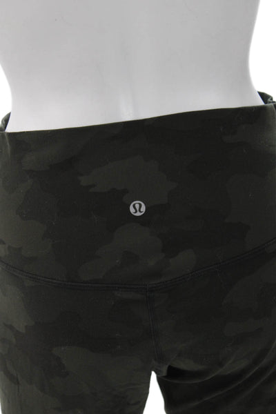 Lululemon Womens Ankle Leggings Multicolor Camouflage Polyester Blend Size 10
