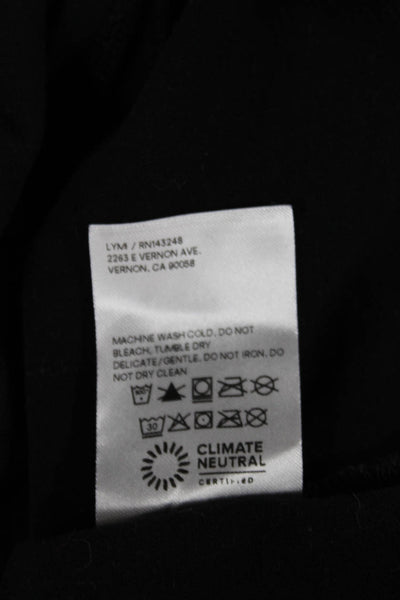 Reformation Womens Black Cotton Square Neck Sleeveless Tank Basic Size L