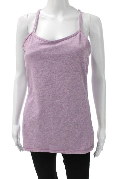 Lululemon Womens Purple Scoop Neck Basic Tank Polyester Blend Size M