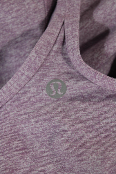 Lululemon Womens Purple Scoop Neck Basic Tank Polyester Blend Size M
