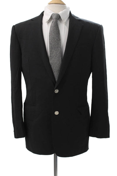 Ralph Lauren Black Label Mens Blazer Black Wool Button Size 40