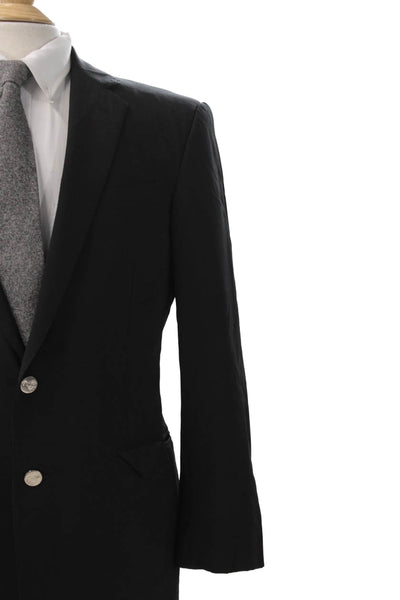 Ralph Lauren Black Label Mens Blazer Black Wool Button Size 40