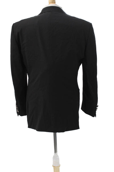 Ralph Lauren Black Label Mens Blazer Black Wool Button Size 40