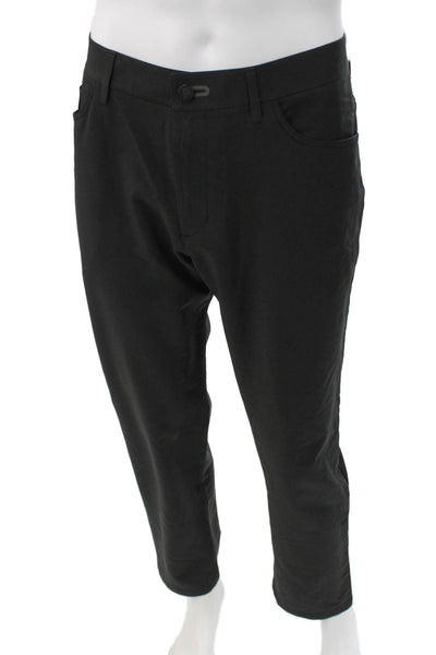 Public Rec Mens Black Polyester Pants Button Closure Size 36