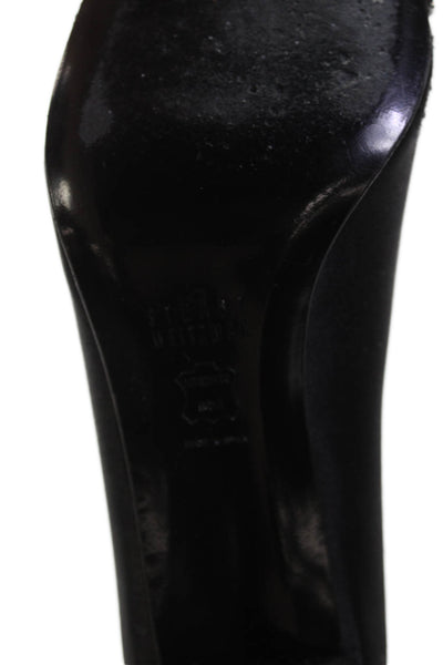 Stuart Weitzman Womens Embellished Peep Toe Heels Shoes Black Size 9M
