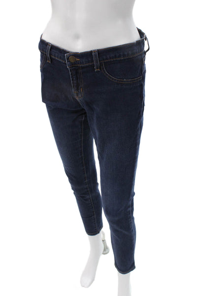 J Brand Womens Skinny Blue Jeans Button Size 30