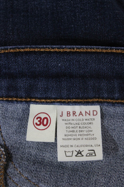 J Brand Womens Skinny Blue Jeans Button Size 30