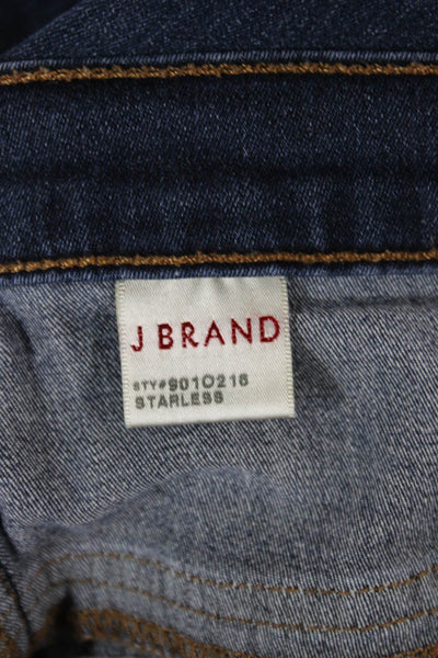 J Brand Womens Skinny Blue Jeans Button Size 30