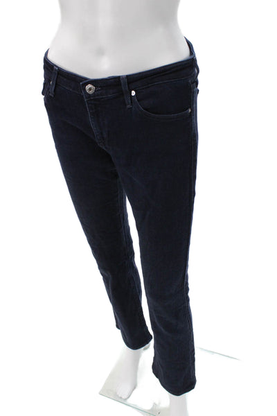 Joes Womens Straight Jeans Blue Mid Rise Cotton Button Size 28