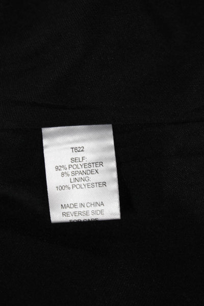 Alexia Admor Womens Basic Black Polyester Boat Neck 3/4 Sleeve Blouse Size M
