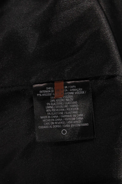Elie Tahari Women Sheath Dress Black Viscose Square Neck Long Sleeve Zip Size 4
