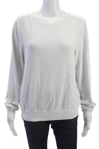 Wildfox Womens Pullover Gray Polyester Crew Neck Long Sleeve Size XS