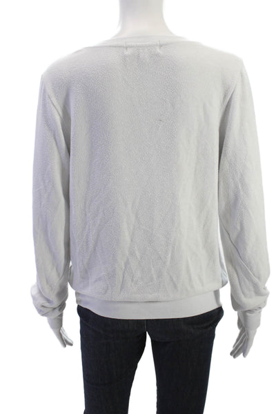 Wildfox Womens Pullover Gray Polyester Crew Neck Long Sleeve Size XS