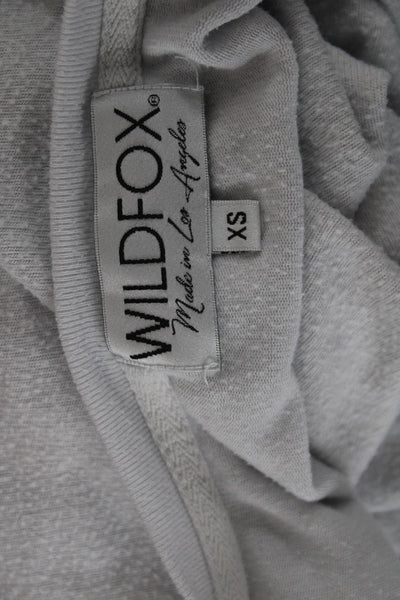 Wildfox Womens Pullover Gray Polyester Crew Neck Long Sleeve Size XS