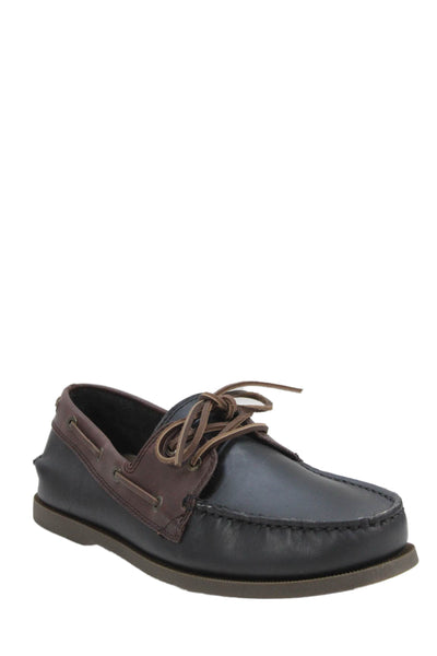 G.H. Bass and Co. Mens Leather Round Toe Lace-Up Loafers Black Size 11.5