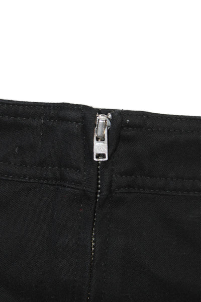Isabel Marant Etoile Womens A-Line Cotton Skirt Black Zip Size 44