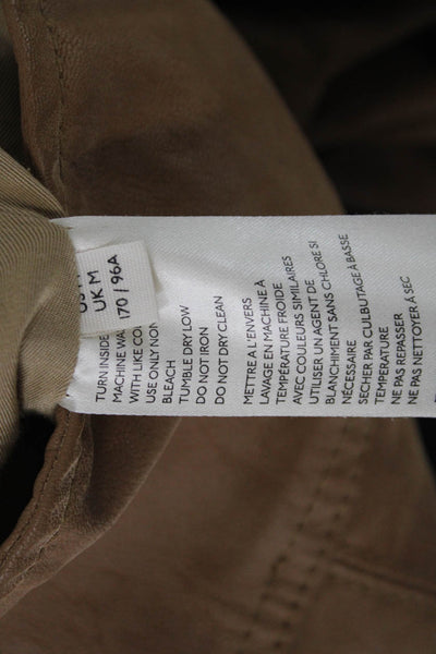 We The Free Women Biker Jacket Brown Polyurethane Zip Size M