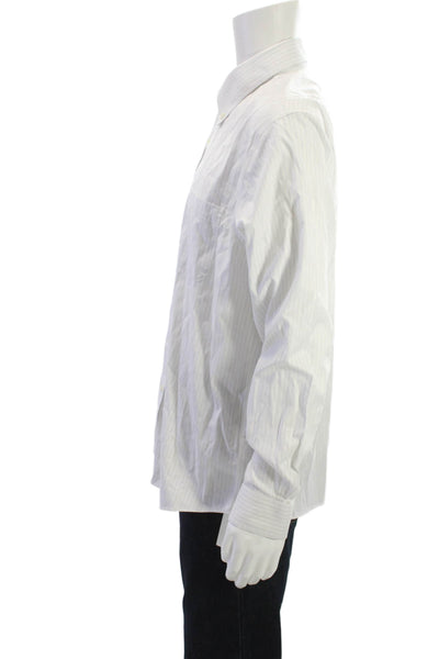Brooks Brothers Mens Striped Supima Cotton Dress Shirt Standard Cuff Size 16