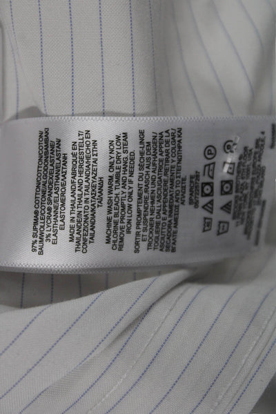 Brooks Brothers Mens Striped Supima Cotton Dress Shirt Standard Cuff Size 16