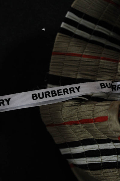 Burberry Womens Striped Silk Pull On Shorts Multicolor Size 2