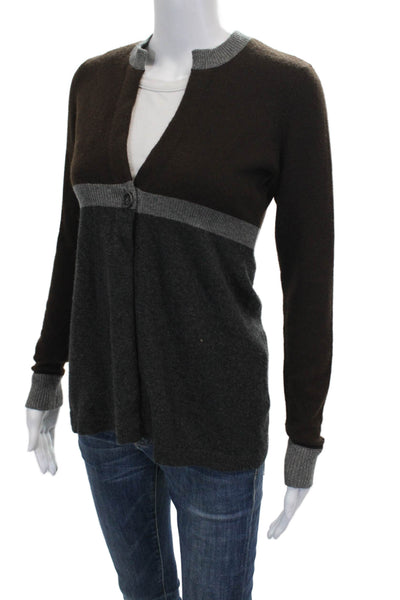 Vince Womens Brown Cashmere V Neck Cardigan Long Sleeve Size XS