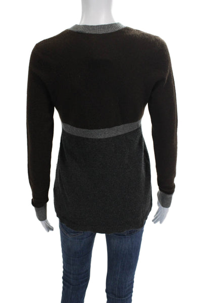 Vince Womens Brown Cashmere V Neck Cardigan Long Sleeve Size XS