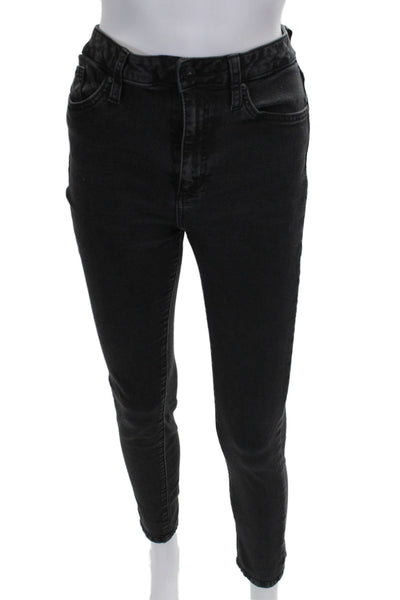 Joes Womens Skinny Jeans Black High Rise Cotton Blend Size 27