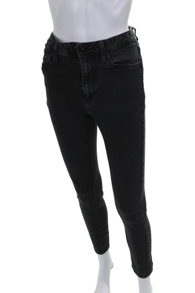 Joes Womens Skinny Jeans Black High Rise Cotton Blend Size 27