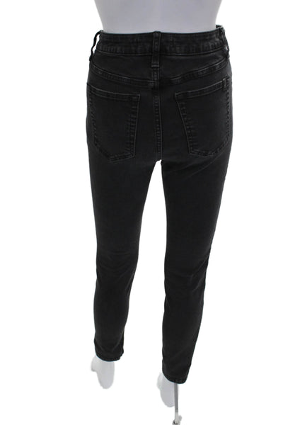 Joes Womens Skinny Jeans Black High Rise Cotton Blend Size 27