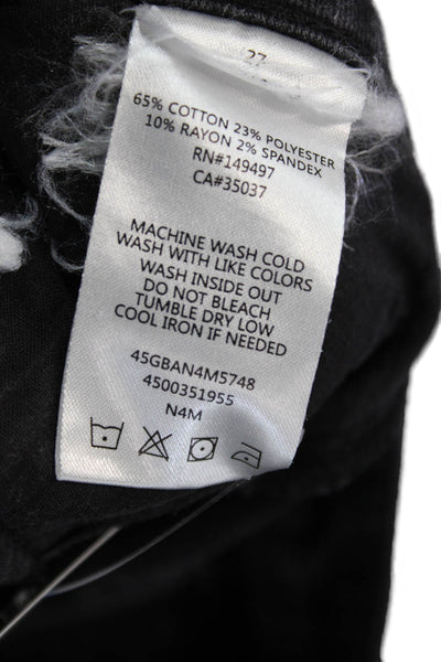Joes Womens Skinny Jeans Black High Rise Cotton Blend Size 27