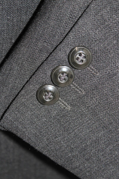 Bachrach Mens Gray Wool Blazer Solid Size 42