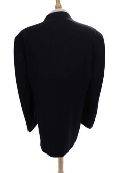 Nino Cerruti Mens Black Wool Blend Blazer Solid Size 42