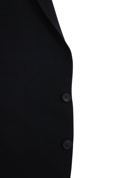 Nino Cerruti Mens Black Wool Blend Blazer Solid Size 42