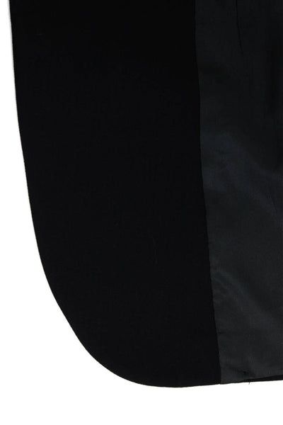 Nino Cerruti Mens Black Wool Blend Blazer Solid Size 42