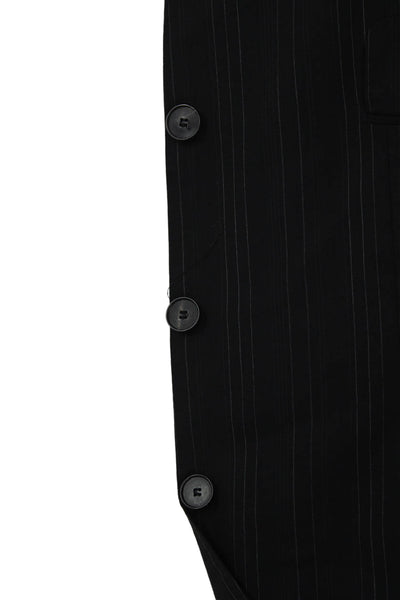 Boss Hugo Boss Men Blazer Black Wool Striped Size 40
