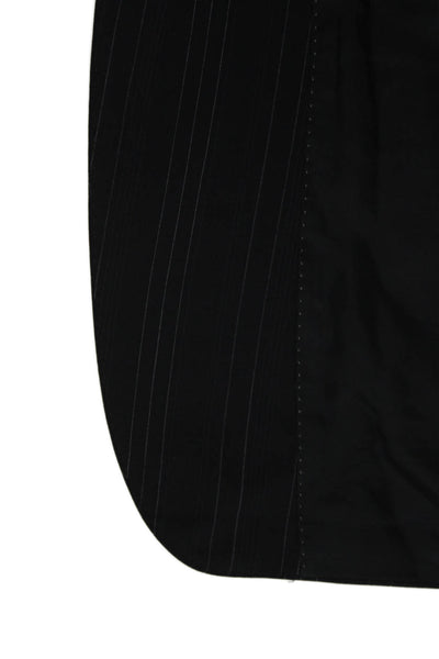 Boss Hugo Boss Men Blazer Black Wool Striped Size 40