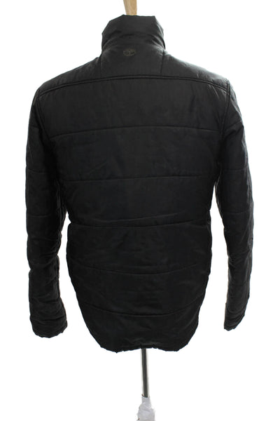 Timberland Mens Puffer Jacket Black 100% Polyester Zip Size S