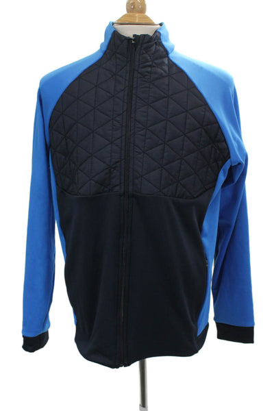 Galvin Green Mens Quilted Jacket Blue Zip Size XL