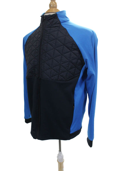 Galvin Green Mens Quilted Jacket Blue Zip Size XL