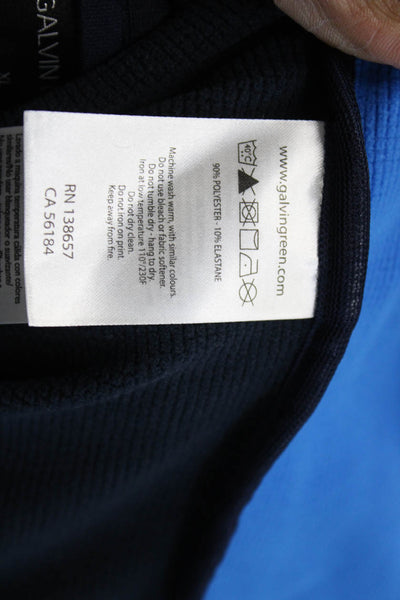 Galvin Green Mens Quilted Jacket Blue Zip Size XL