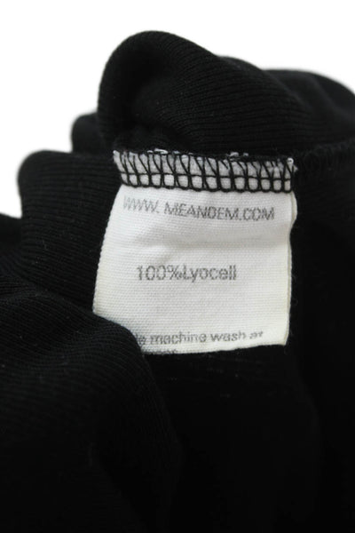 Me + Em Womens Bodycon Dress Black Lyocell Half Sleeve Knee Size 8