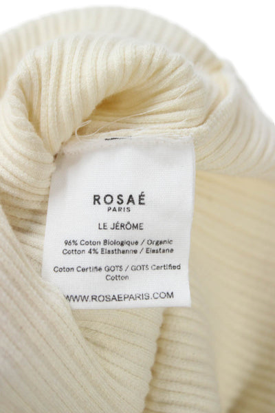 ROSAE Womens Tank Dress Ivory Sleeveless Organic Cotton Long Pullover Size 34
