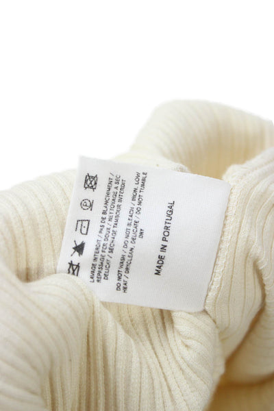 ROSAE Womens Tank Dress Ivory Sleeveless Organic Cotton Long Pullover Size 34